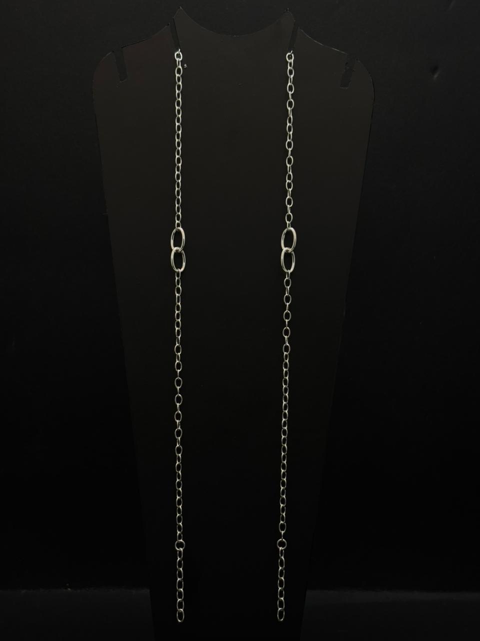 Versatile Long Silver-Toned Anklet #27