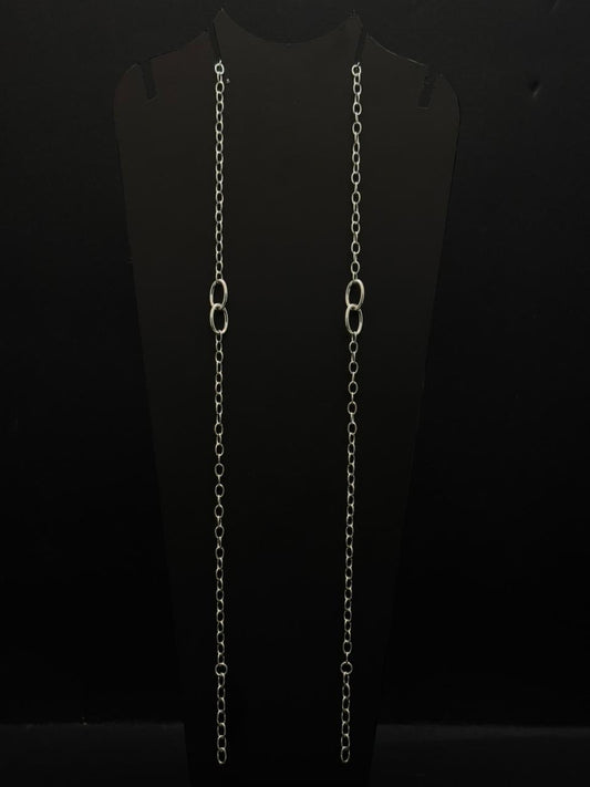 Versatile Long Silver-Toned Anklet #27