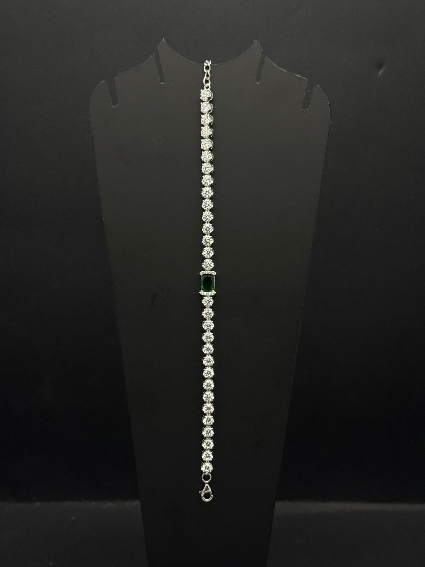 Tennis with Green Diamond bracelet #155