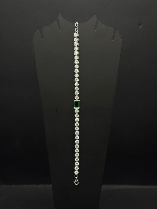Tennis with Green Diamond bracelet #155