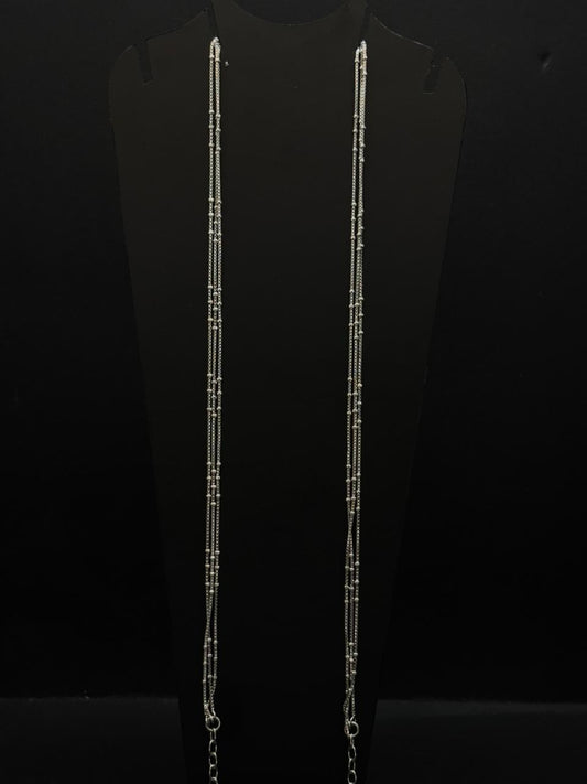 Versatile Long Silver-Toned Anklet #28
