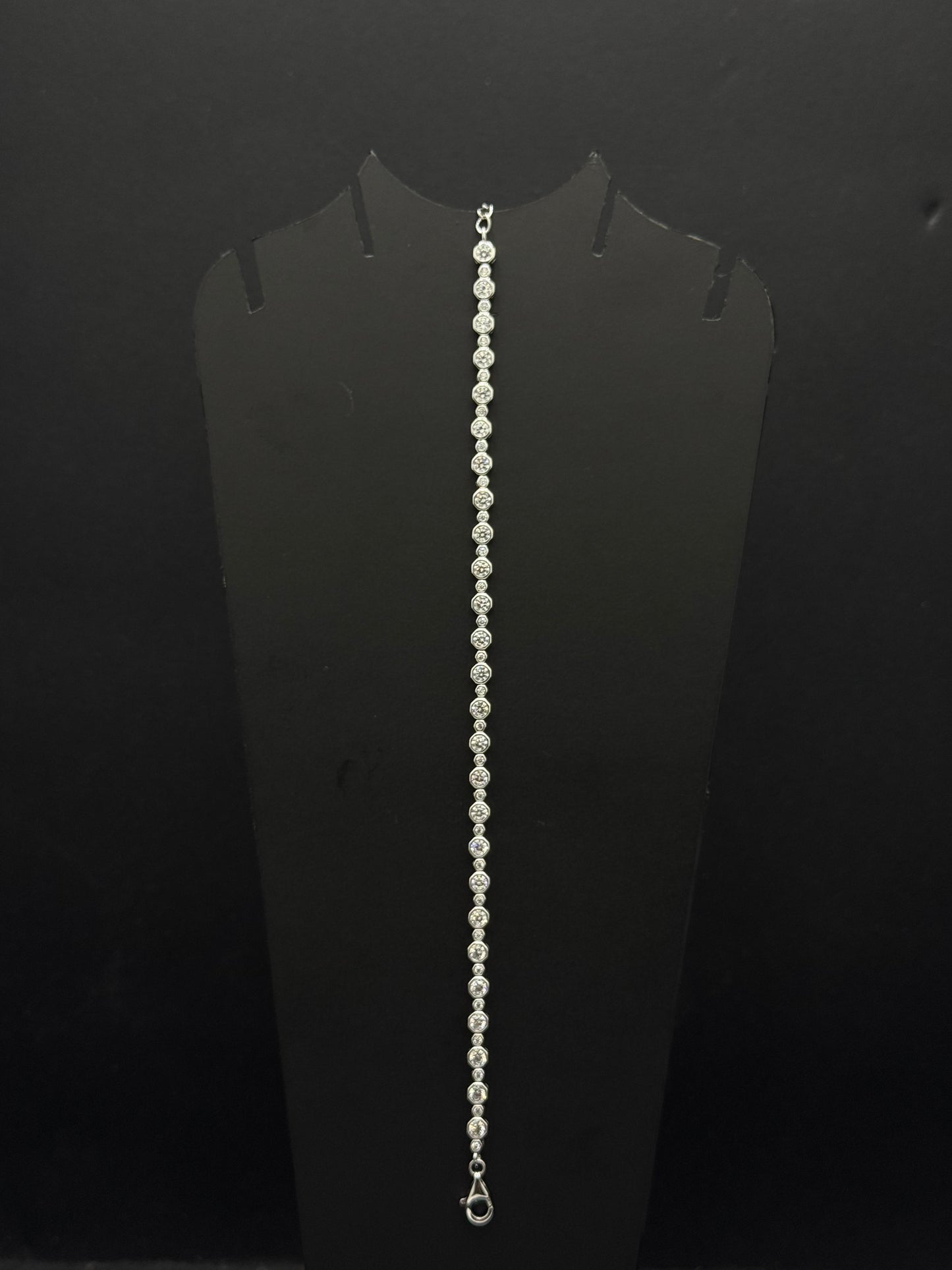 Silver-Toned Station Bracelet #209