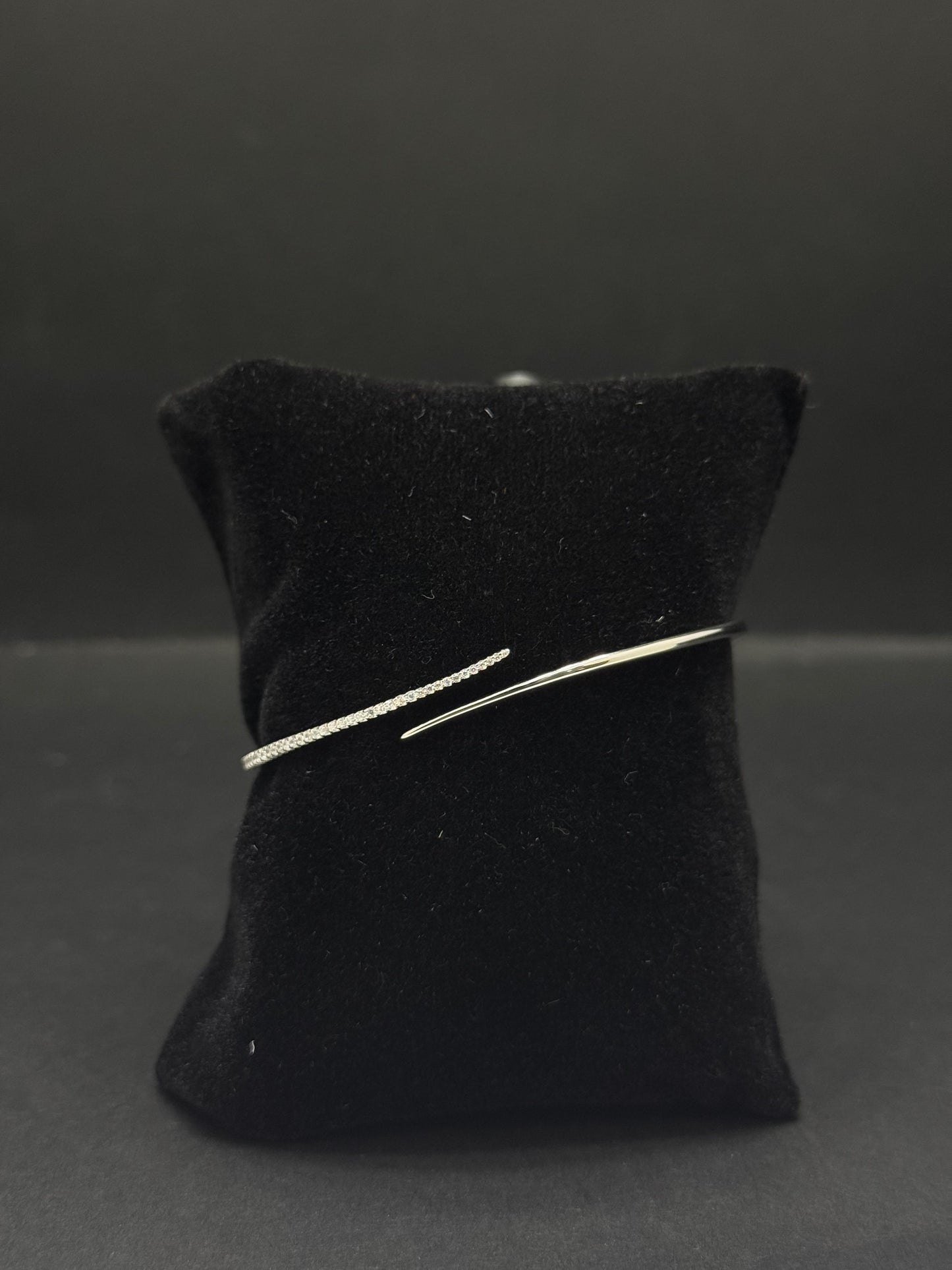 Delicate sterling silver bracelet with ring #191