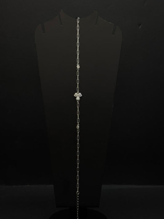 Silver-Toned Paperclip Anklet #141