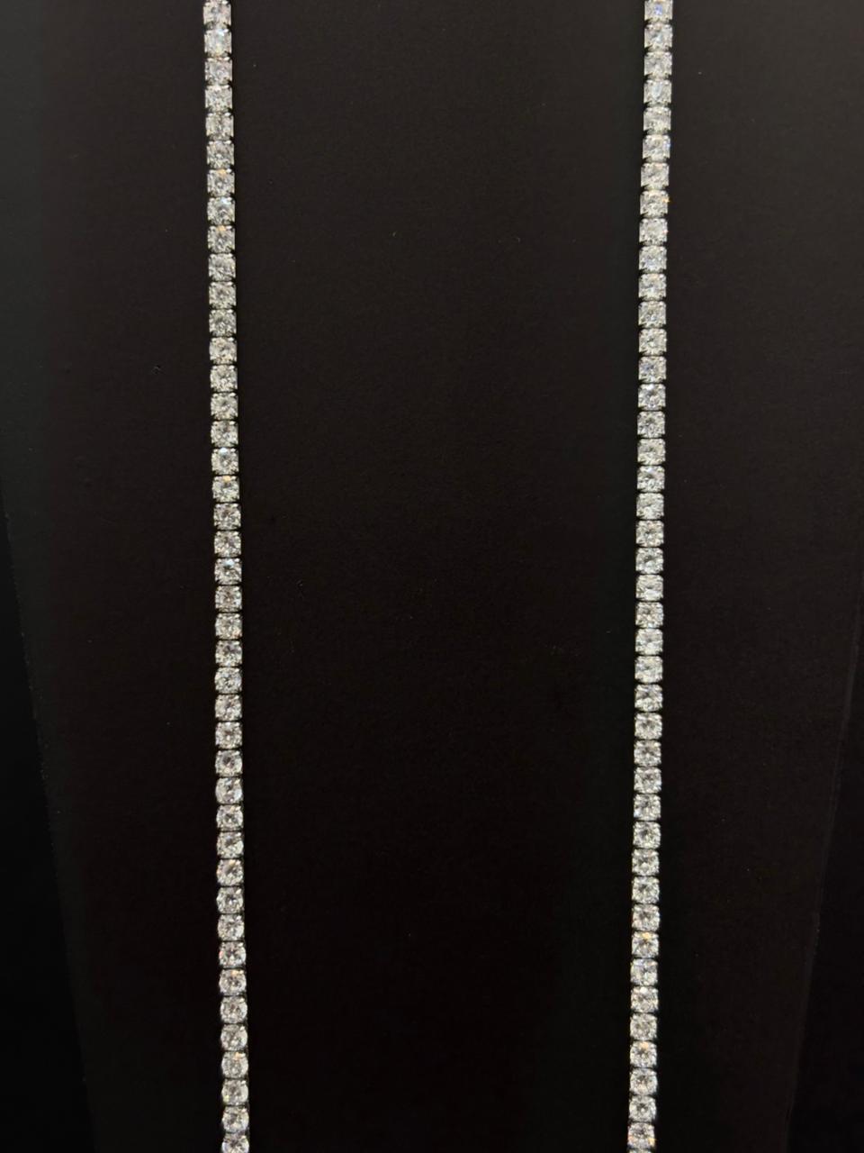 Sterling Silver Payal Anklets with Cubic Zirconia #286