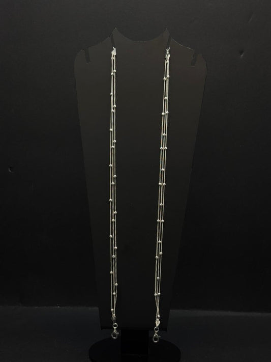 Sterling Silver Two-Strand Anklet #386