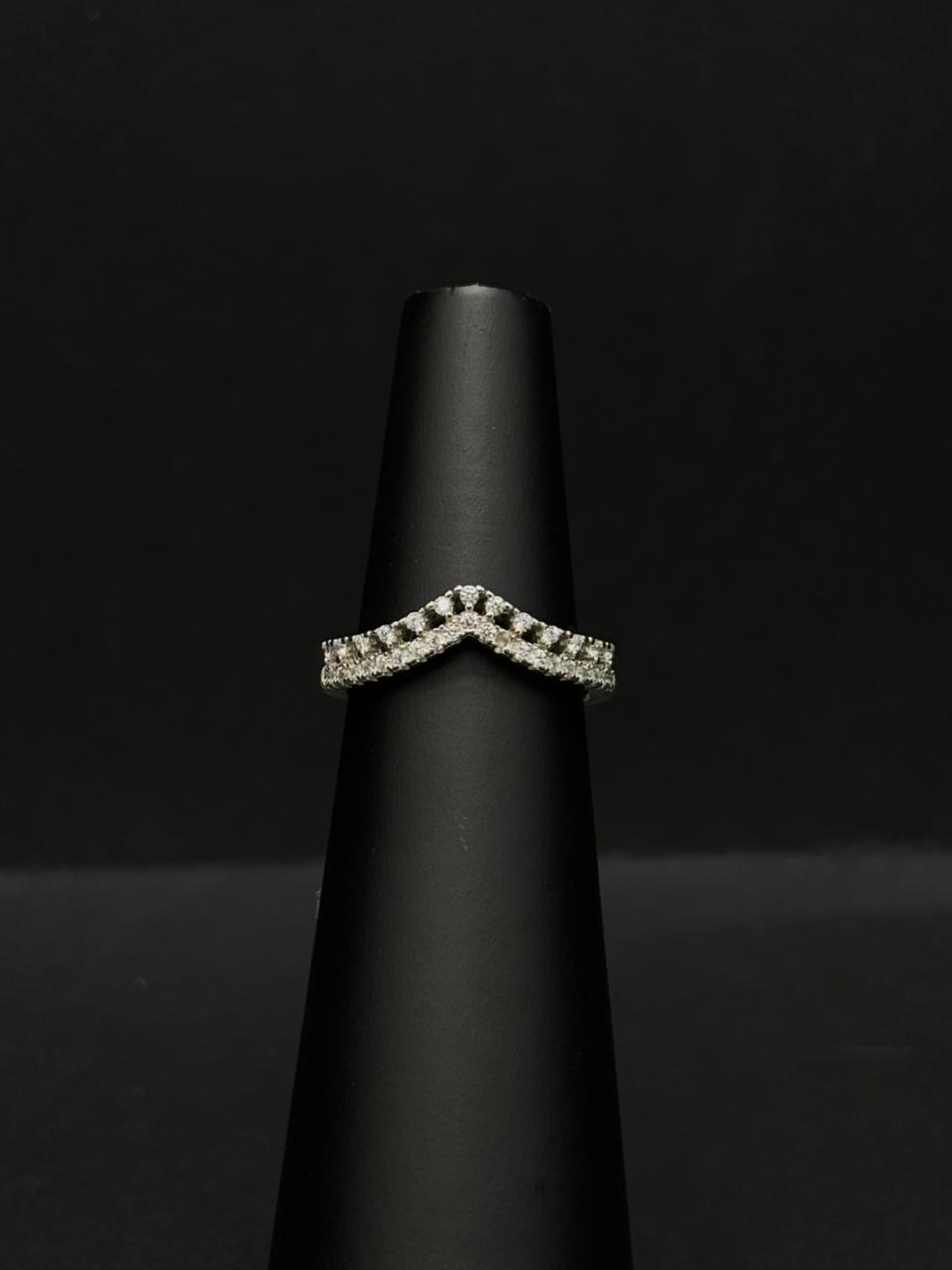 Elegant "V" or tiara-style design ring #180