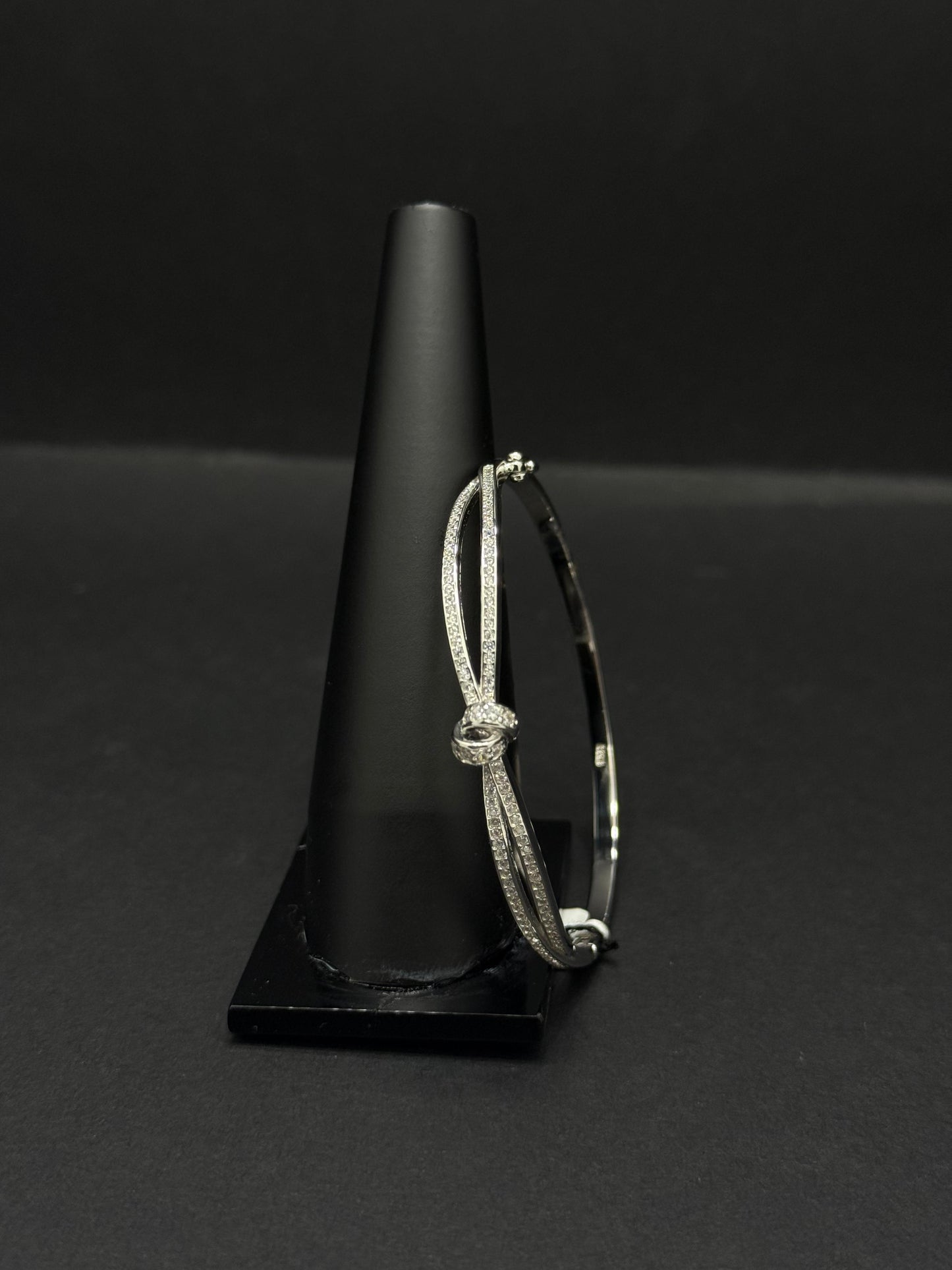 Elegant Pavé Cubic Zirconia Knot Bracelet #26