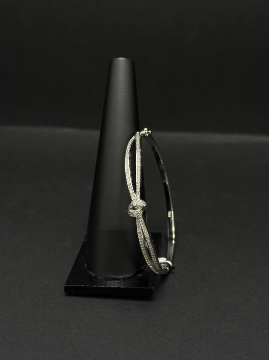 Elegant Pavé Cubic Zirconia Knot Bracelet #26