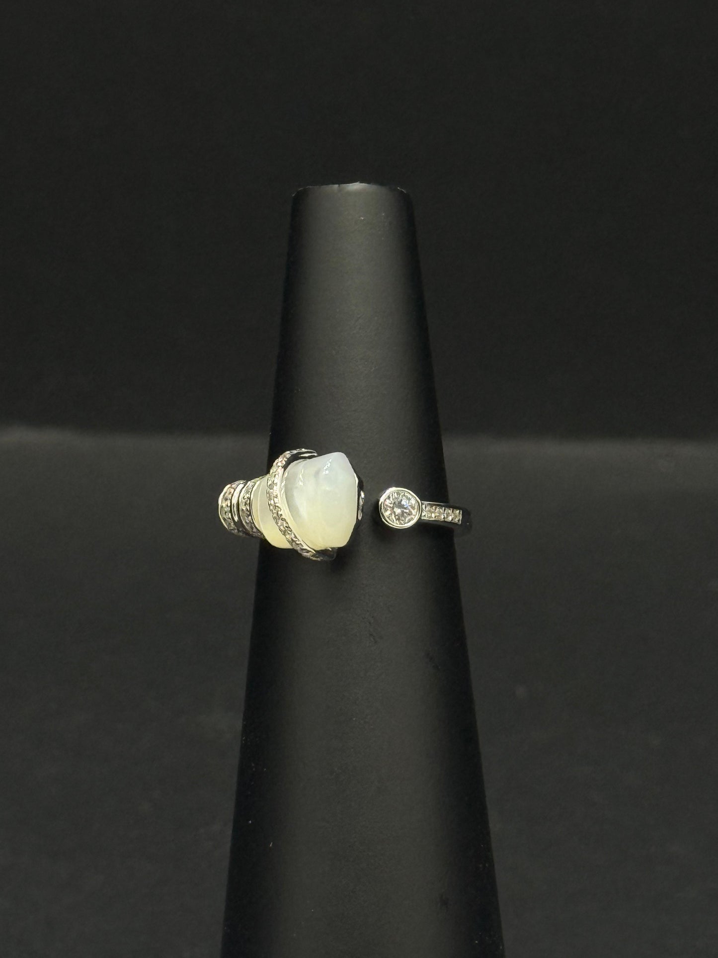 "Radiant Embrace" Oval Diamond Split Shank Ring with bracelet #193