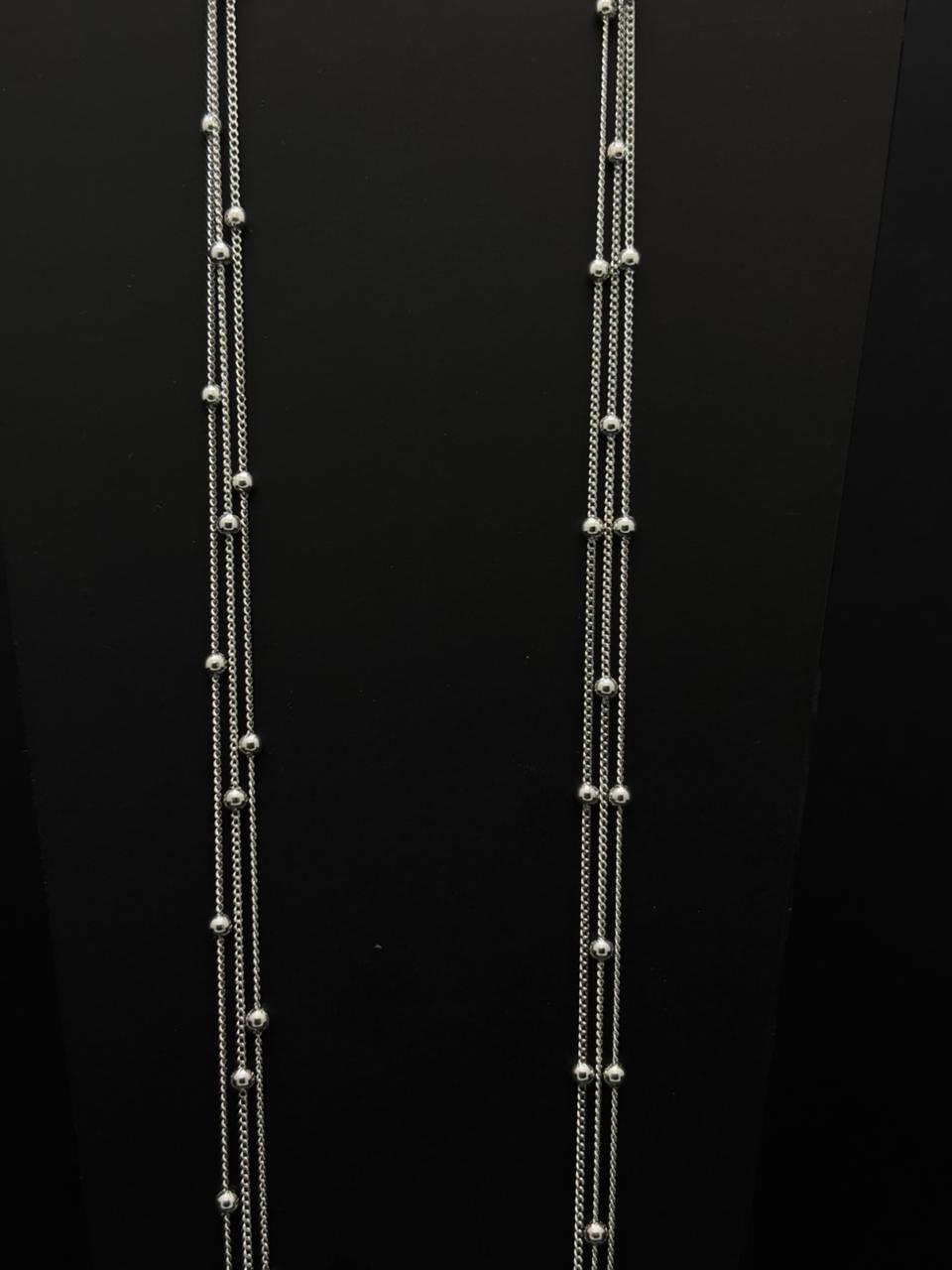 Sterling Silver Two-Strand Anklet #386