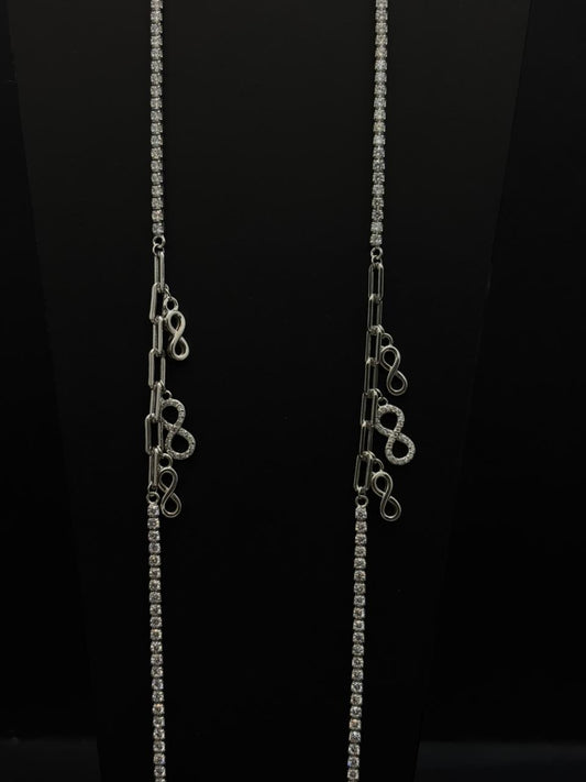 Silver-Toned Paperclip Anklet #147