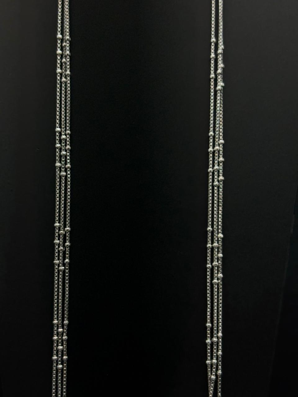 Versatile Long Silver-Toned Anklet #28