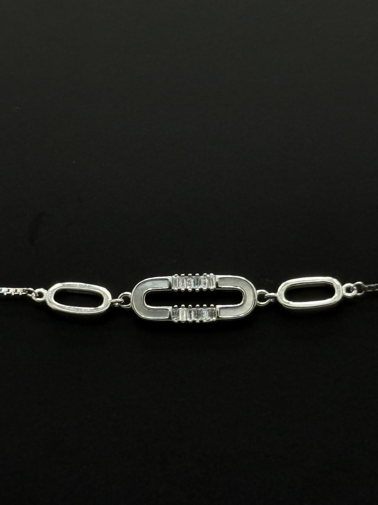 Silver-Toned Delicate Chain Bracelet #204