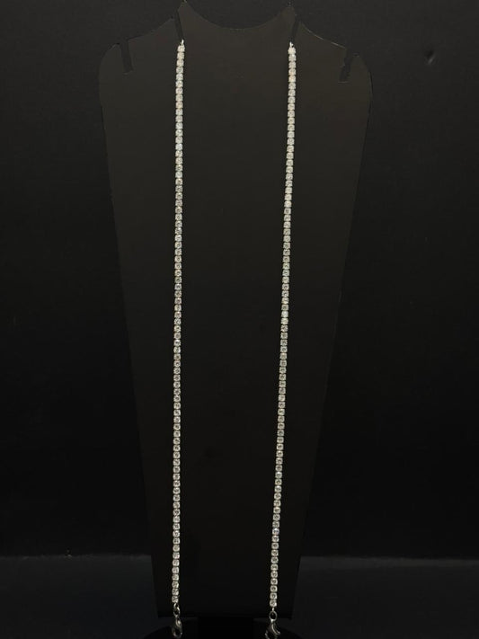 Sterling Silver Payal Anklets with Cubic Zirconia #286