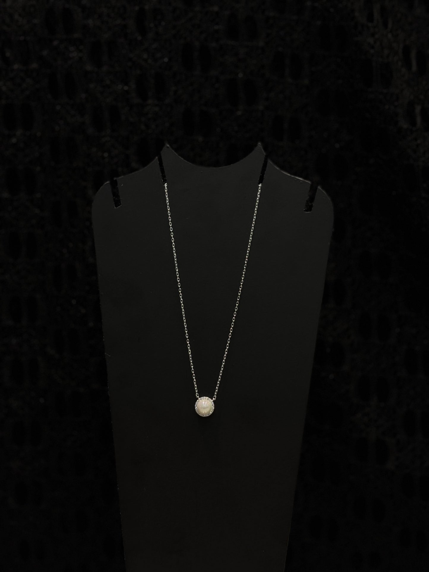 The Pearl Halo Sterling Silver Chain  #445