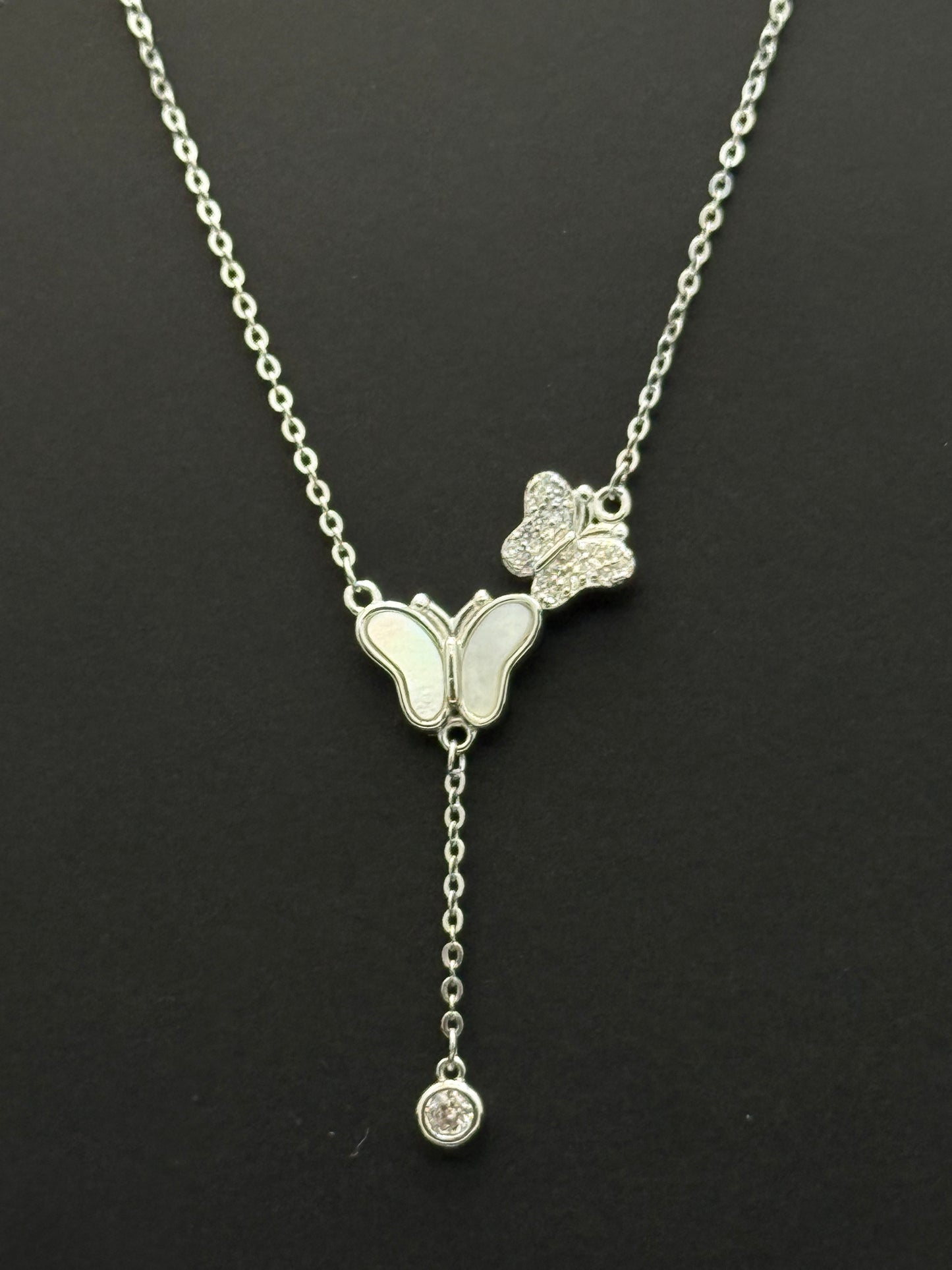 Butterfly Duet Lariat Chain #291