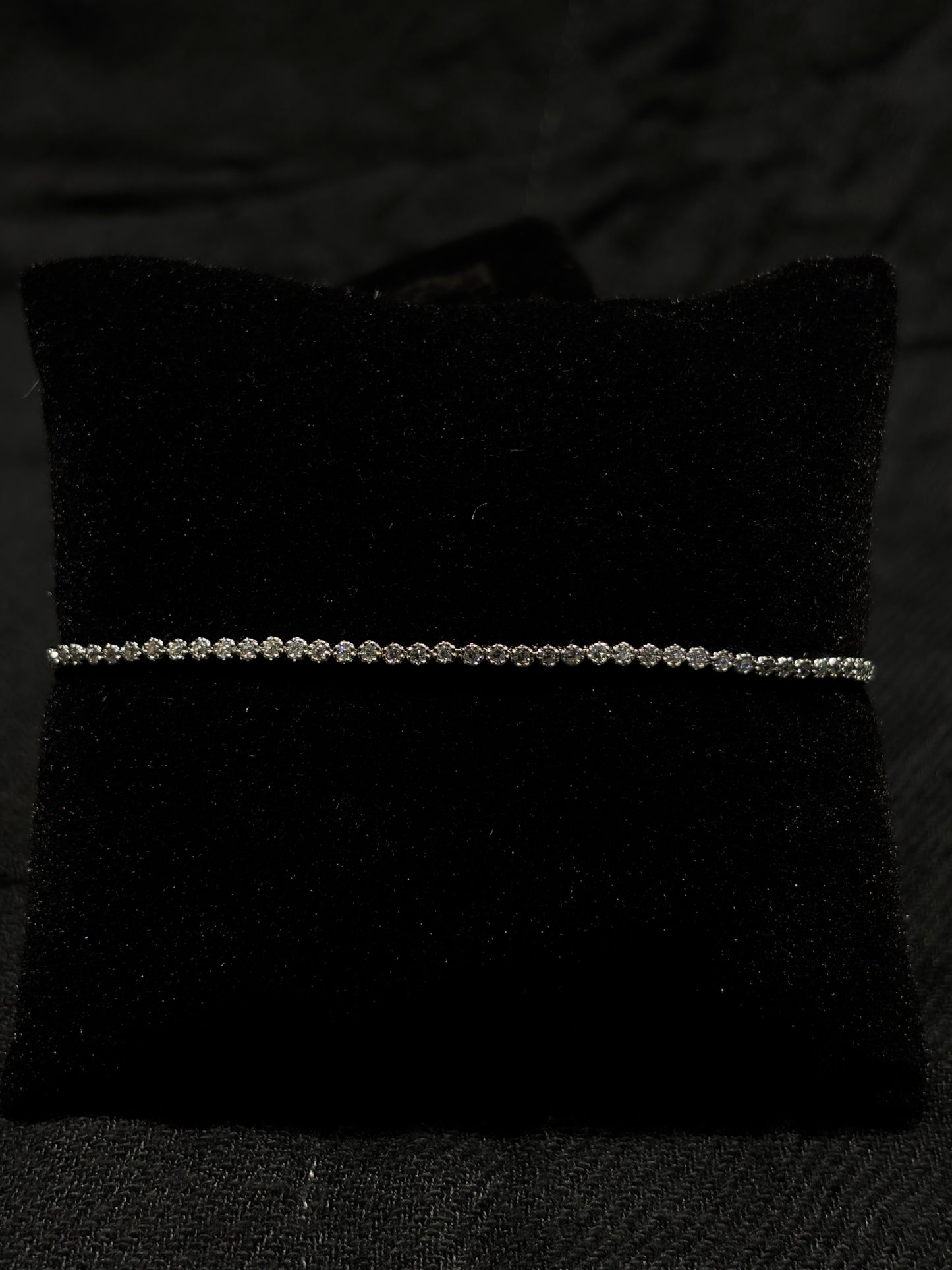 Classic Silver-Toned Tennis Bracelet #203