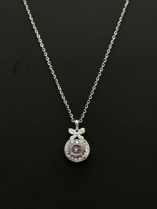 The Rose Diamond & Ribbon Pendant and Chain #401