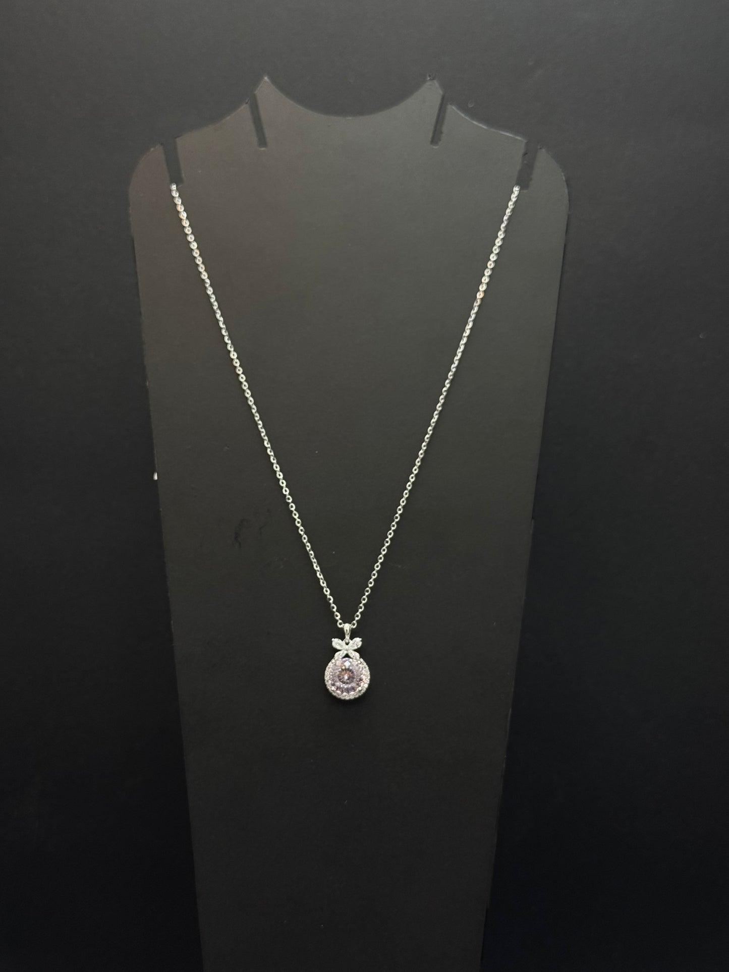 The Rose Diamond & Ribbon Pendant and Chain #401