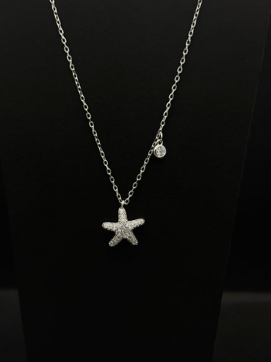 Pave Starfish Pendant chain #330