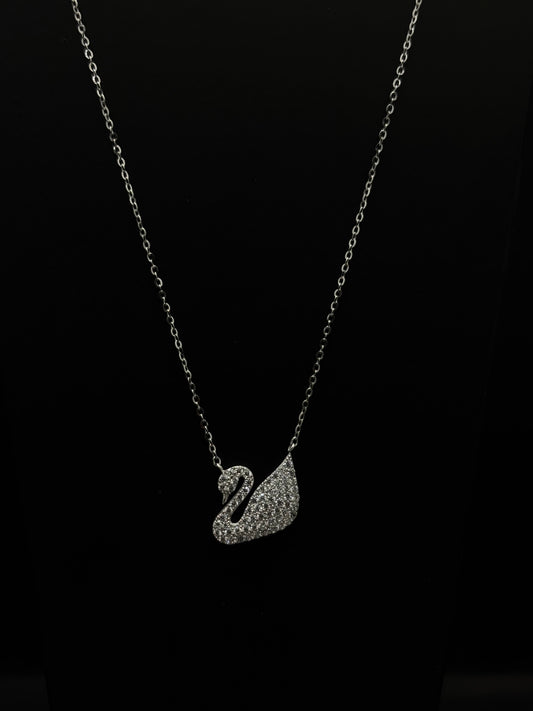 Sparkling Swan Pendant chain #227