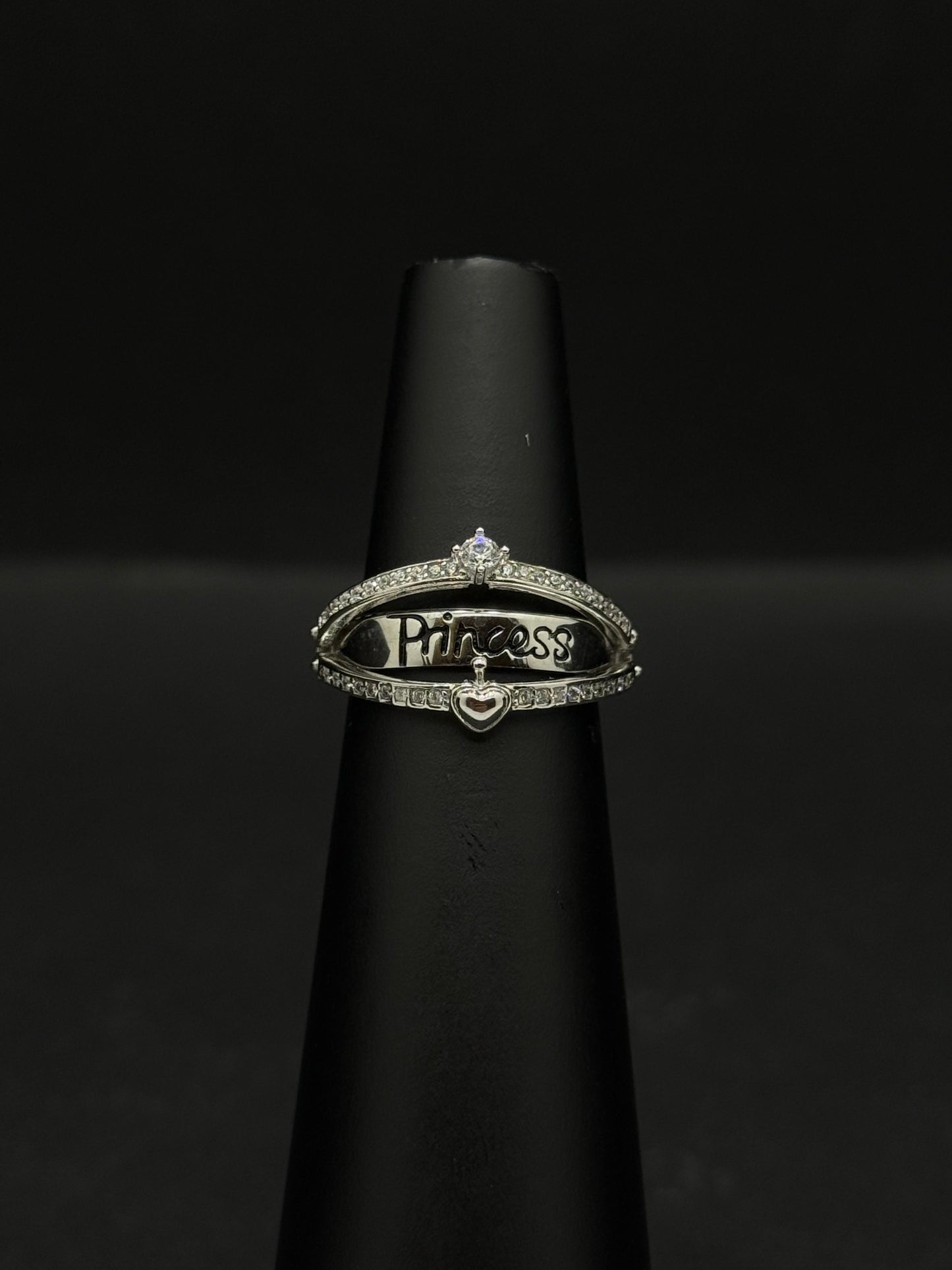 Princess Crown Silver Ring #423