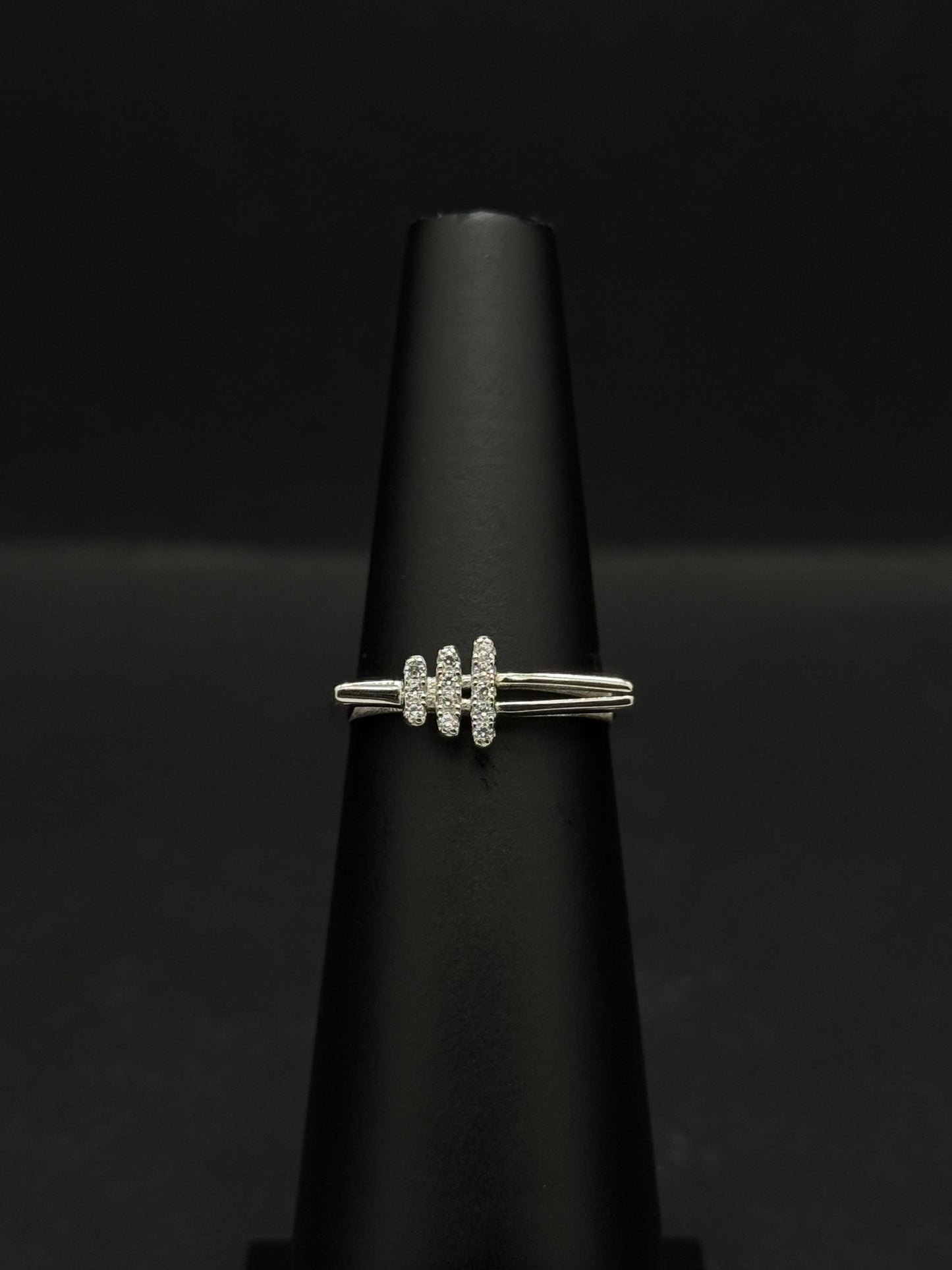 Triple Bar Radiance Silver Ring #426