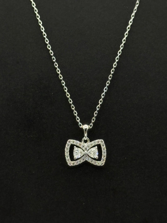 Double Bow Cubic Zirconia Chain #442