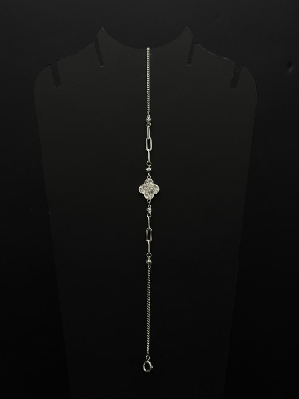 Sparkling Pave Clover Link Bracelet #544