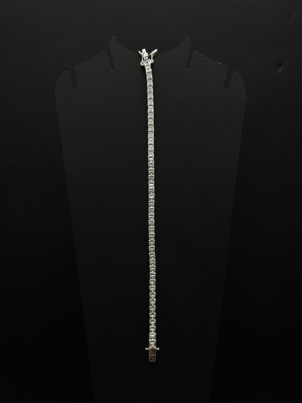 Classic Princess-Cut Cubic Zirconia Tennis Bracele #562