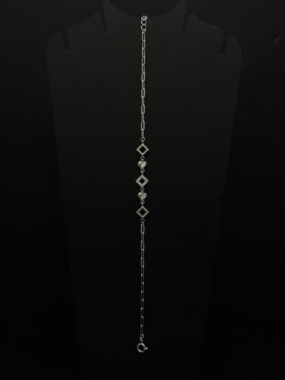 Sterling Silver Playing Card Suit Charm Bracelet #568