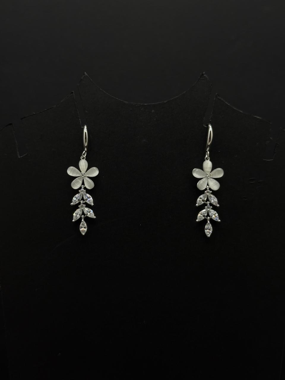 Ethereal Floral Bloom & Marquise Leaf Pendant Set #622