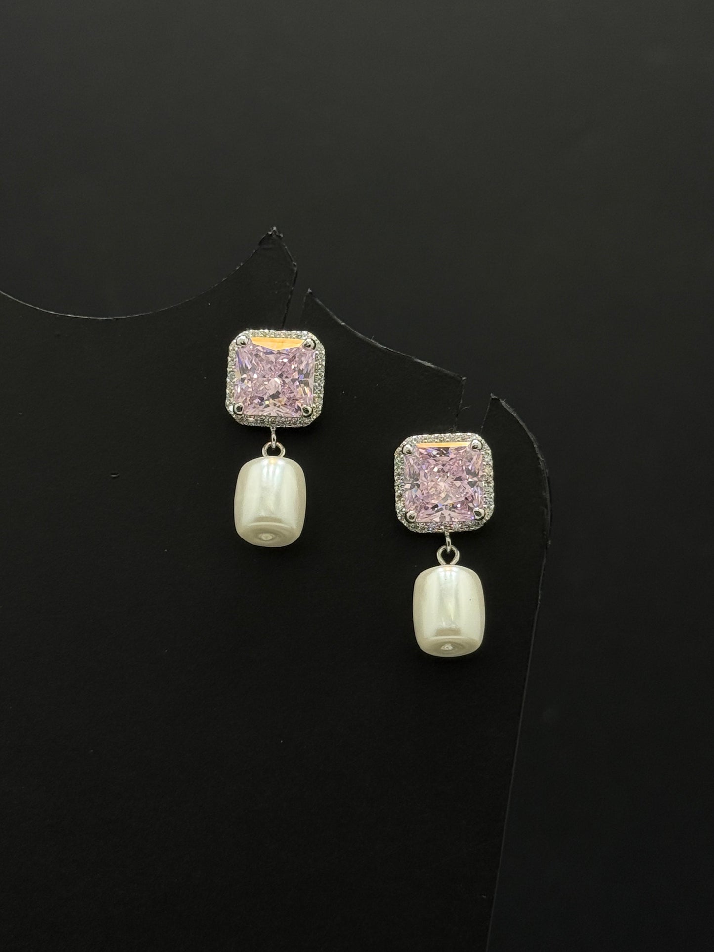 The Stella Pearl & Pink Zirconia necklace #260