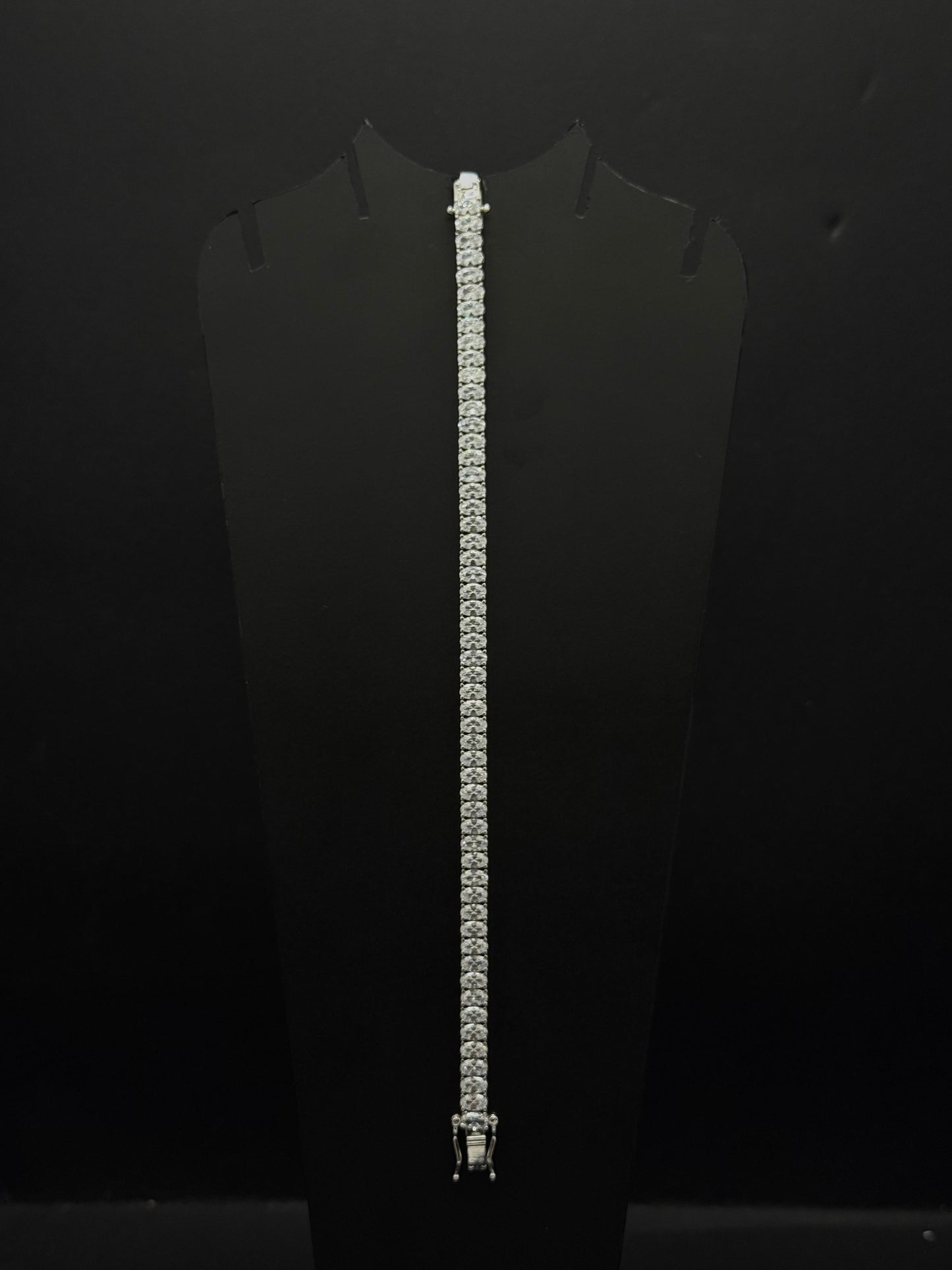 The Lumina" - owel shape Crystal Tennis Bracele #432