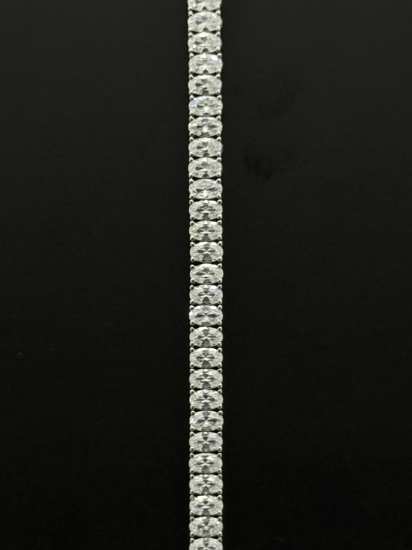 The Lumina" - owel shape Crystal Tennis Bracele #432