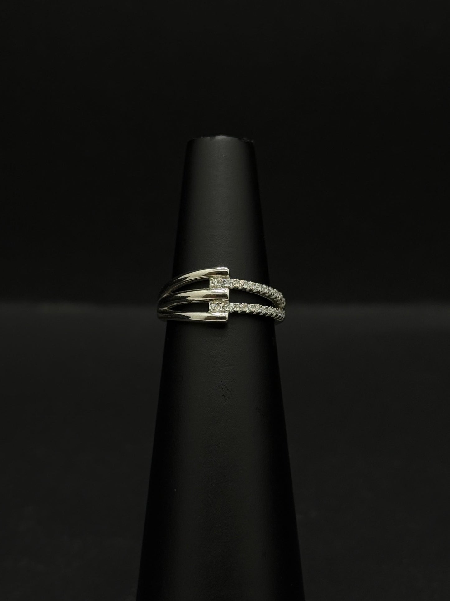 Twin Pathway Silver Ring #428