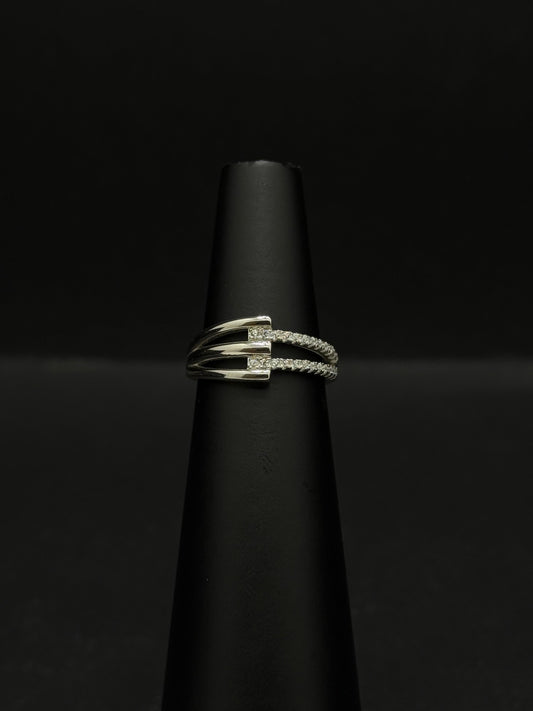 Twin Pathway Silver Ring #428