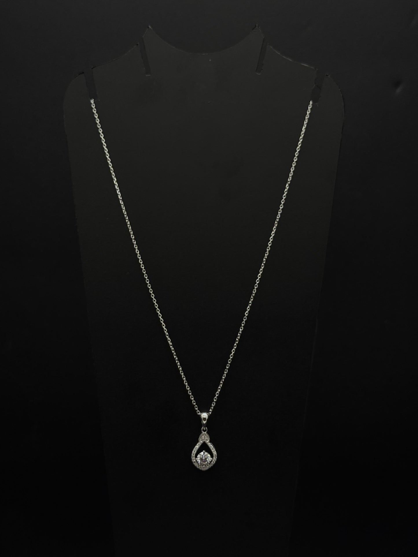 Teardrop Halo Pendant #414