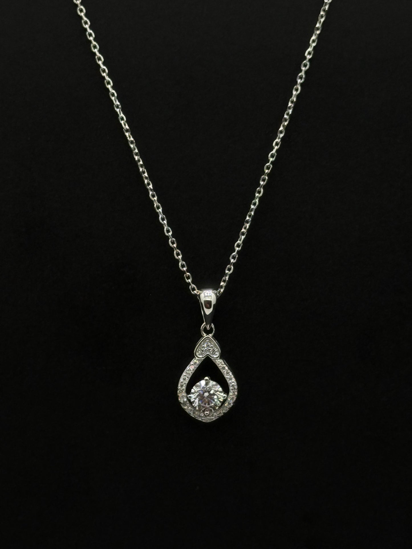 Teardrop Halo Pendant #414