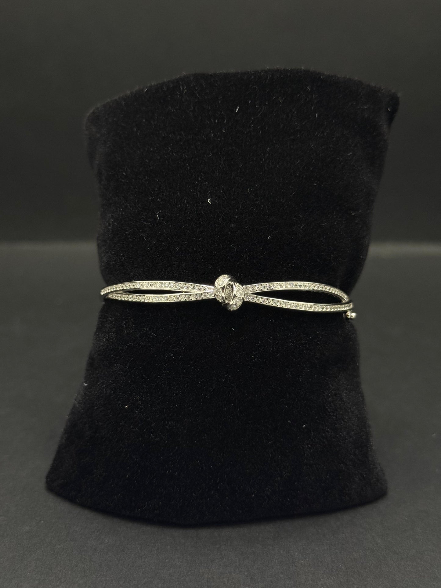 Elegant Pavé Cubic Zirconia Knot Bracelet #26