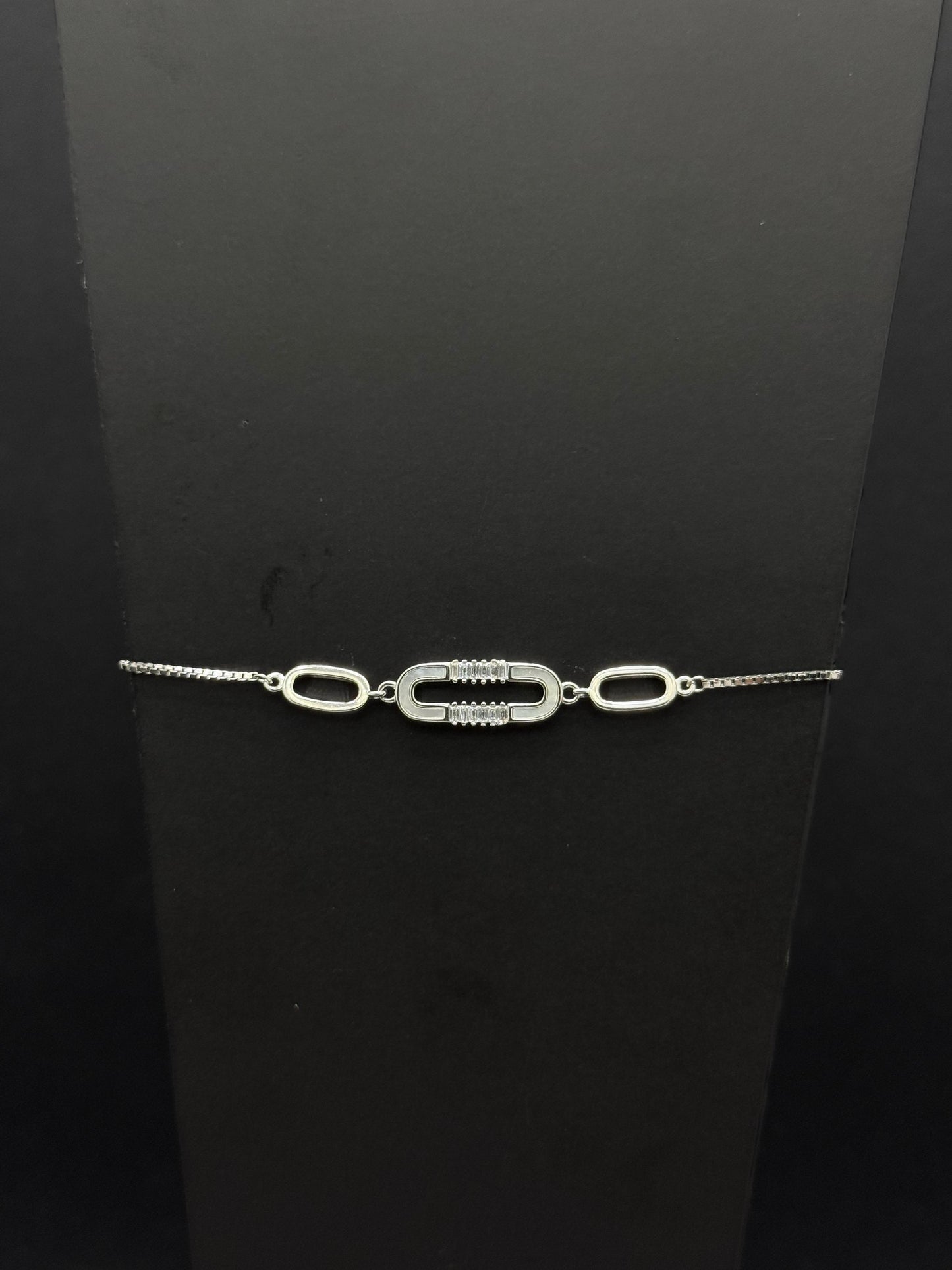 Silver-Toned Delicate Chain Bracelet #204