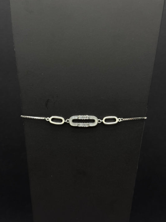 Silver-Toned Delicate Chain Bracelet #204