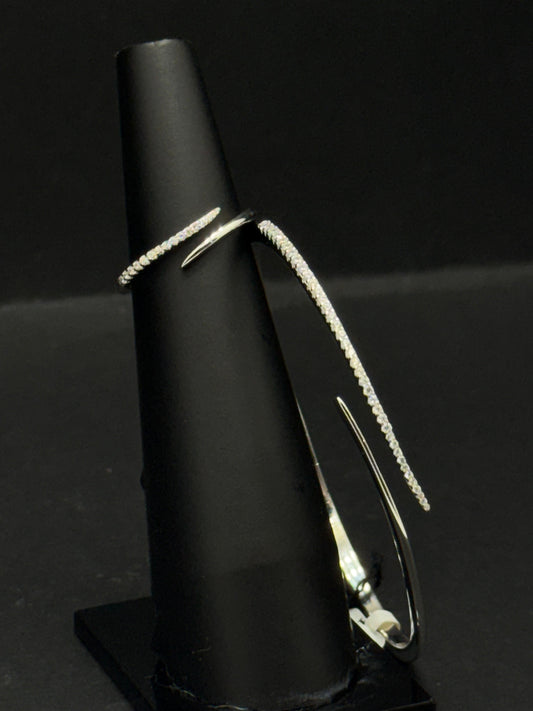 Delicate sterling silver bracelet with ring #191