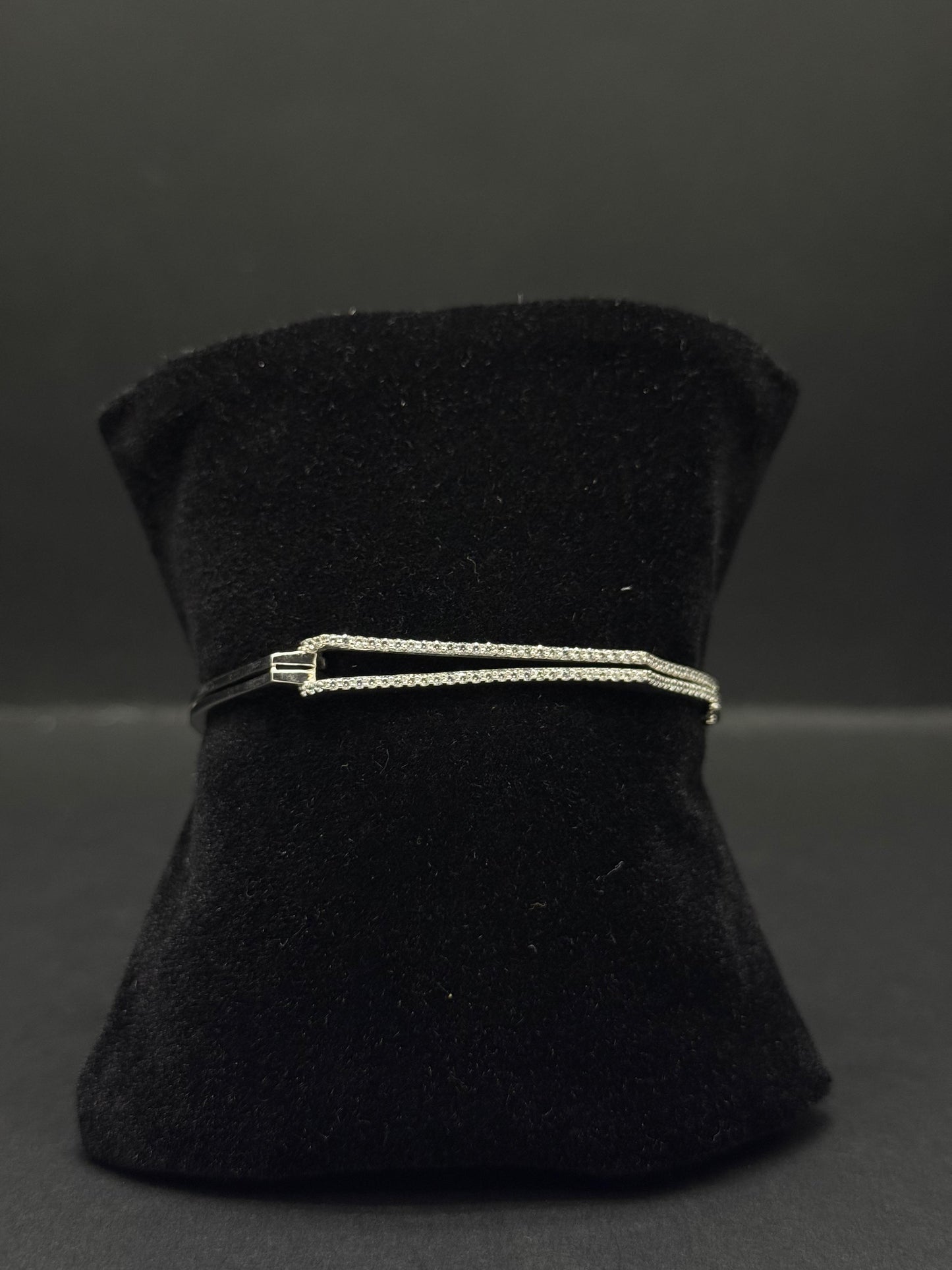 Asymmetrical Silver-Toned Bracelet #129