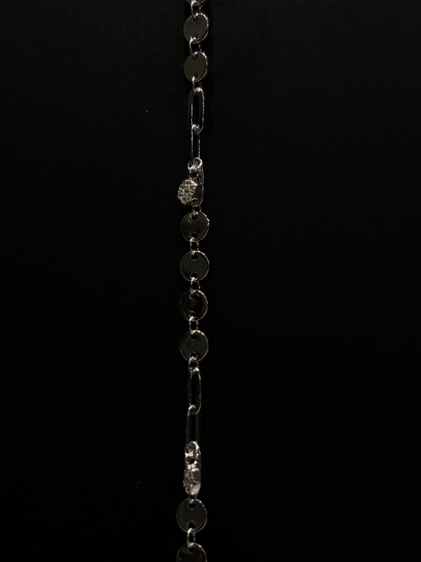 Paperclip Link Bracelet with Pavé Accents #135