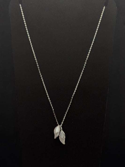 Two-Tone Leaf Charm chain #476
