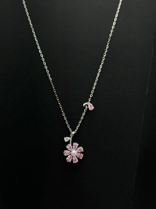Pink Pearl Flowerette chain #479