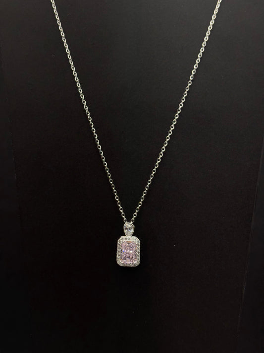The Rose Diamond Halo Pendant chain #489
