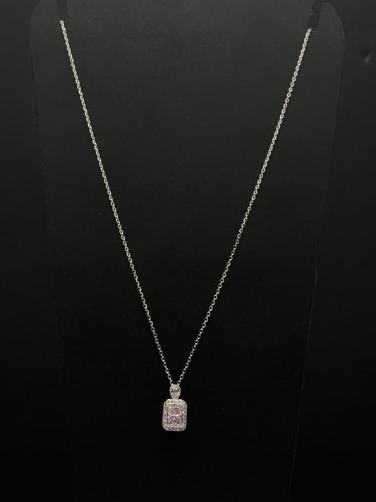 The Rose Diamond Halo Pendant chain #489